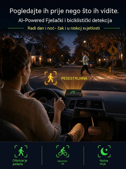 【Švicarska vojna GPS navigacija s upozorenjem na izbjegavanje】Novi GPS brzinomjer i tahometar s HUD zaslonom