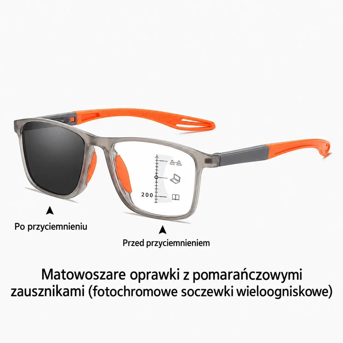 Fotochromowe, ultralekkie okulary do czytania o wysokiej przejrzystości, specjalnie zaprojektowane dla osób starszych