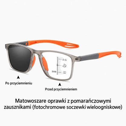 Fotochromowe, ultralekkie okulary do czytania o wysokiej przejrzystości, specjalnie zaprojektowane dla osób starszych