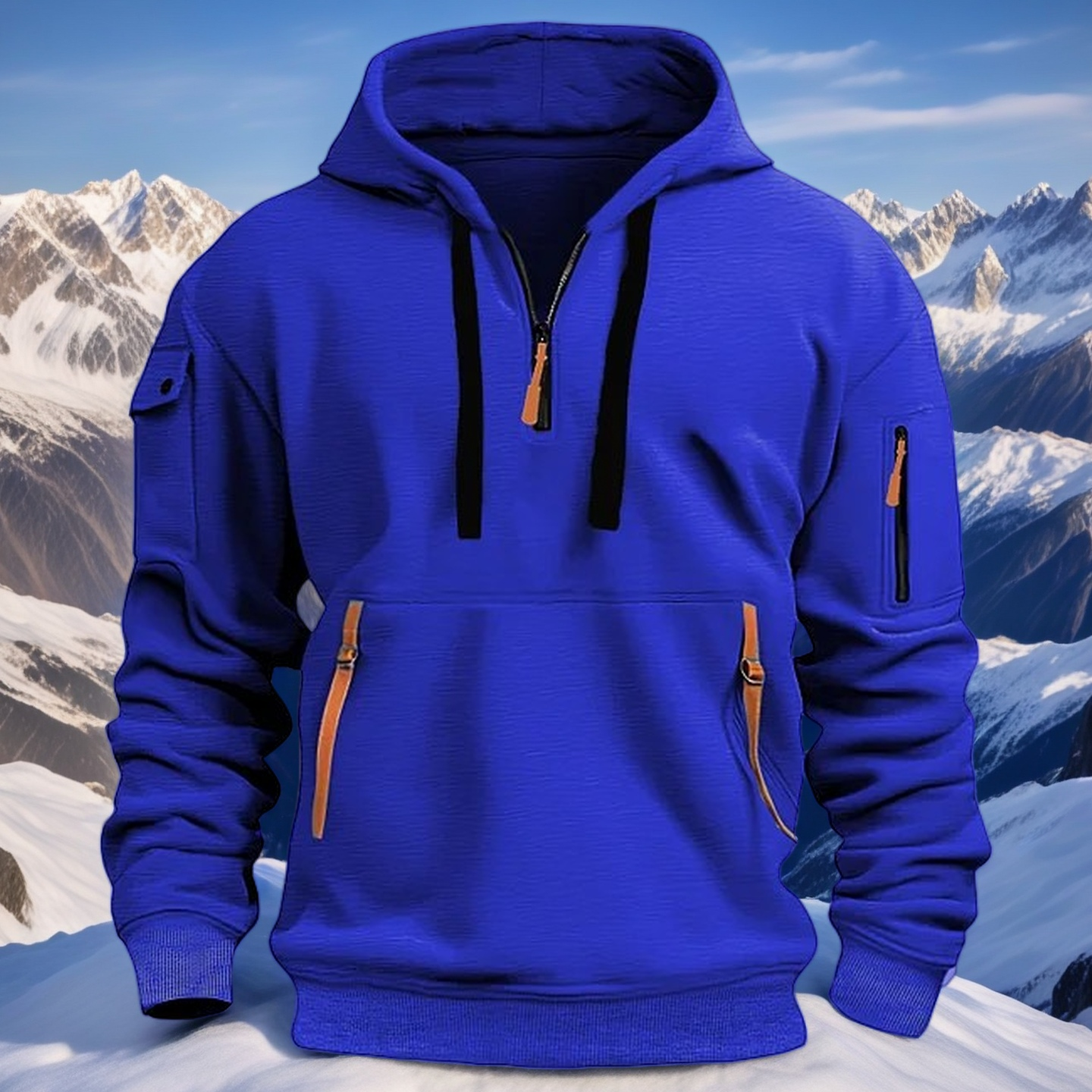 🔥💥【S-5XL】Stylová a Teplá Pánská Mikina s Kapucí – Komfort a Moderní Design pro Každodenní Pohodlí a Teplo!