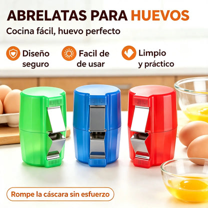 【3 piezas 25 euros】 Rompehuevos rápido: rompe cientos de huevos más rápido y de forma más limpia