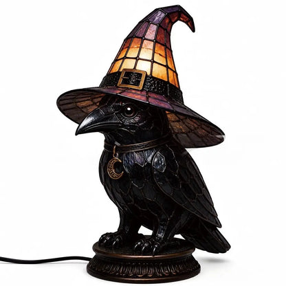 🧙‍♀️✨Lampa w kształcie kapelusza czarownicy, ozdoba z żywicy, ozdoba na biurko, lampa stołowa