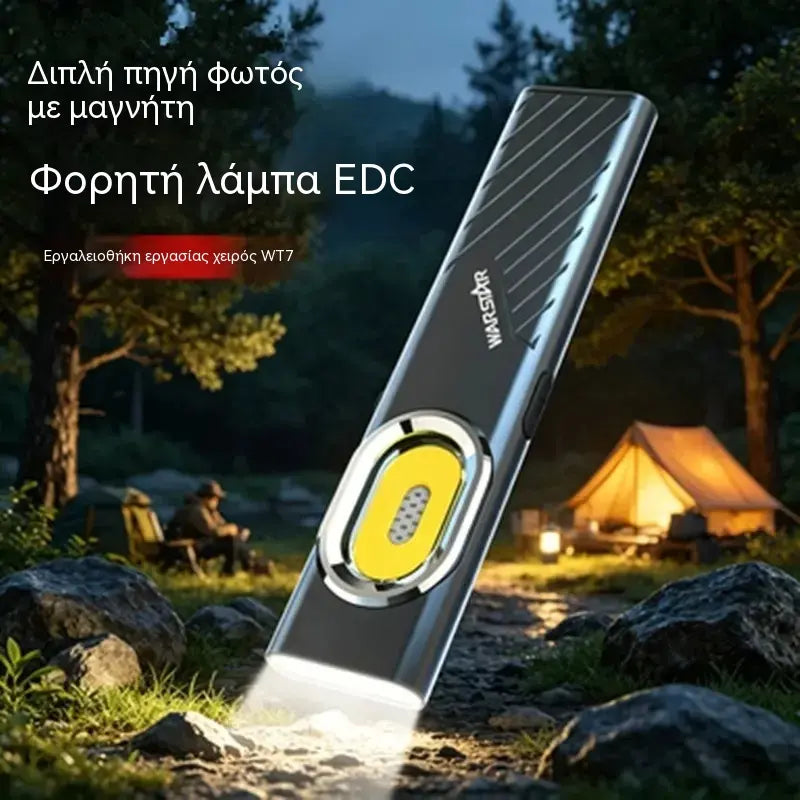 🔥 2 τεμάχιο 25 ευρώ  | 🔦 Μίνι φωτιστικό COB LED με μαγνήτη και κλιπ — Φωτίζει χωρίς να πιάνει χώρο