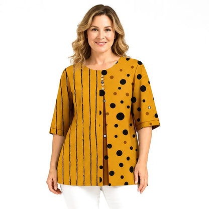 ⭐🌺Dámské letní košile ve velikostech S-5XL, pohodlné strečové oblečení pro volný čas.