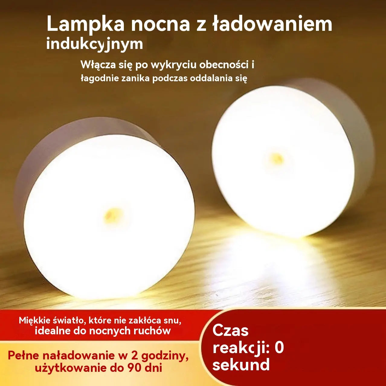 🏡【Kup 3, otrzymaj 3 gratis，6 za 109 zł】💡Inteligentne światło LED wykrywające ruchy ciała człowieka, łatwe do ładowania i praktyczne