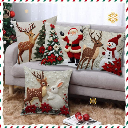 🔥【Set od 4 komada】🎅Božićna ponuda 50% POPUSTA🎄Kvalitetna božićna jastučnica - svečani i udoban dizajn za vaš dom | Idealno za poklone i zimsku dekoraciju