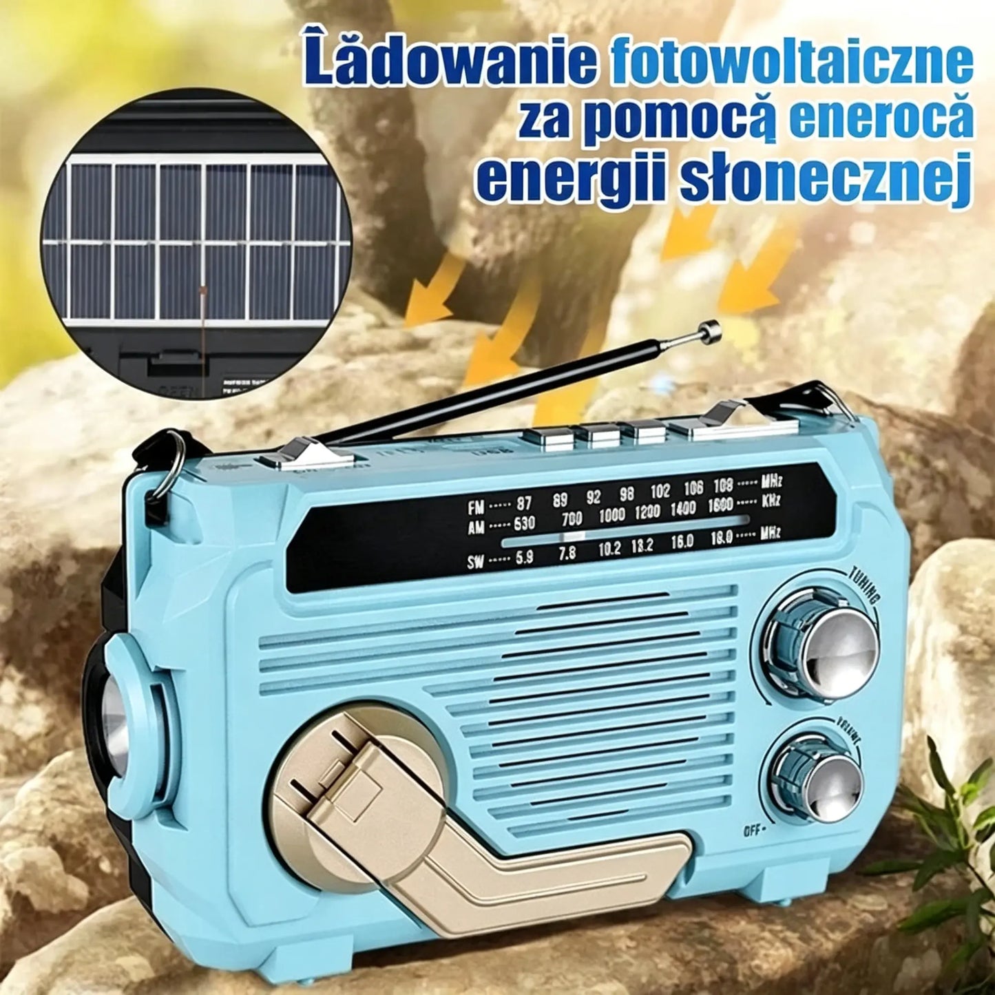 🔥【50% zniżki】Wielofunkcyjna latarka z głośnikiem📟📶 Połączenie Bluetooth, akumulatorowa