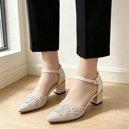 💞【35–40】Eleganckie sandały w stylu francuskim na niskim obcasie, nowy model ✨