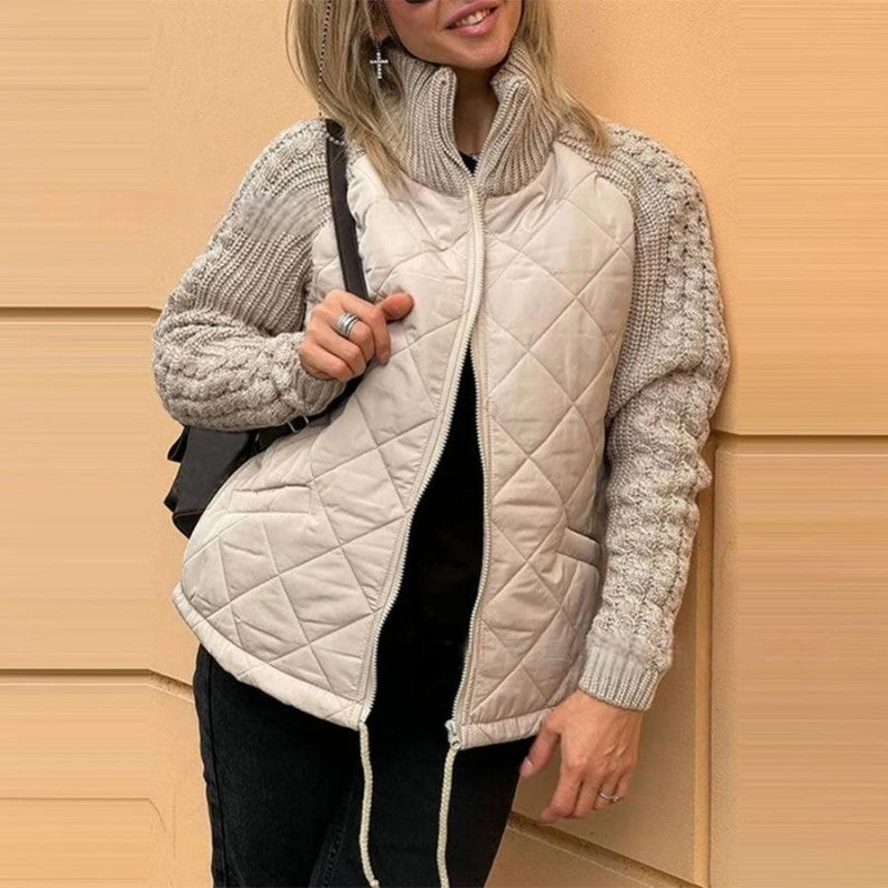 1 είδος με 41 €🔥 【S-3XL】Γυναικείο καπιτονέ πλεκτό μπουφάν – ελαφρύ, ζεστό και ιδανικό για τον χειμώνα