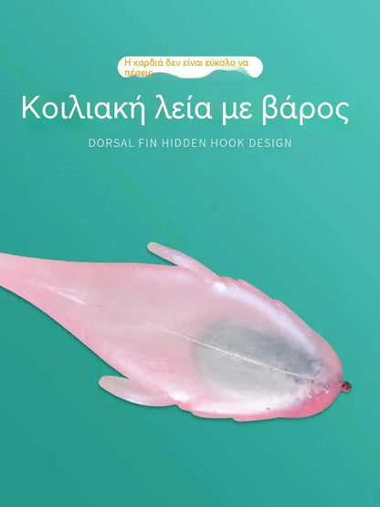 με κουτί, σετ 5 τεμαχίων μαλακών δολωμάτων σε σχήμα T-Tail
