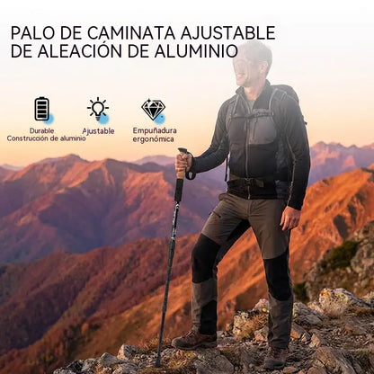 1 za 99 zł.⛺Regulowany kij trekkingowy ze stopu aluminium: wytrzymały, amortyzujący wstrząsy i lekki