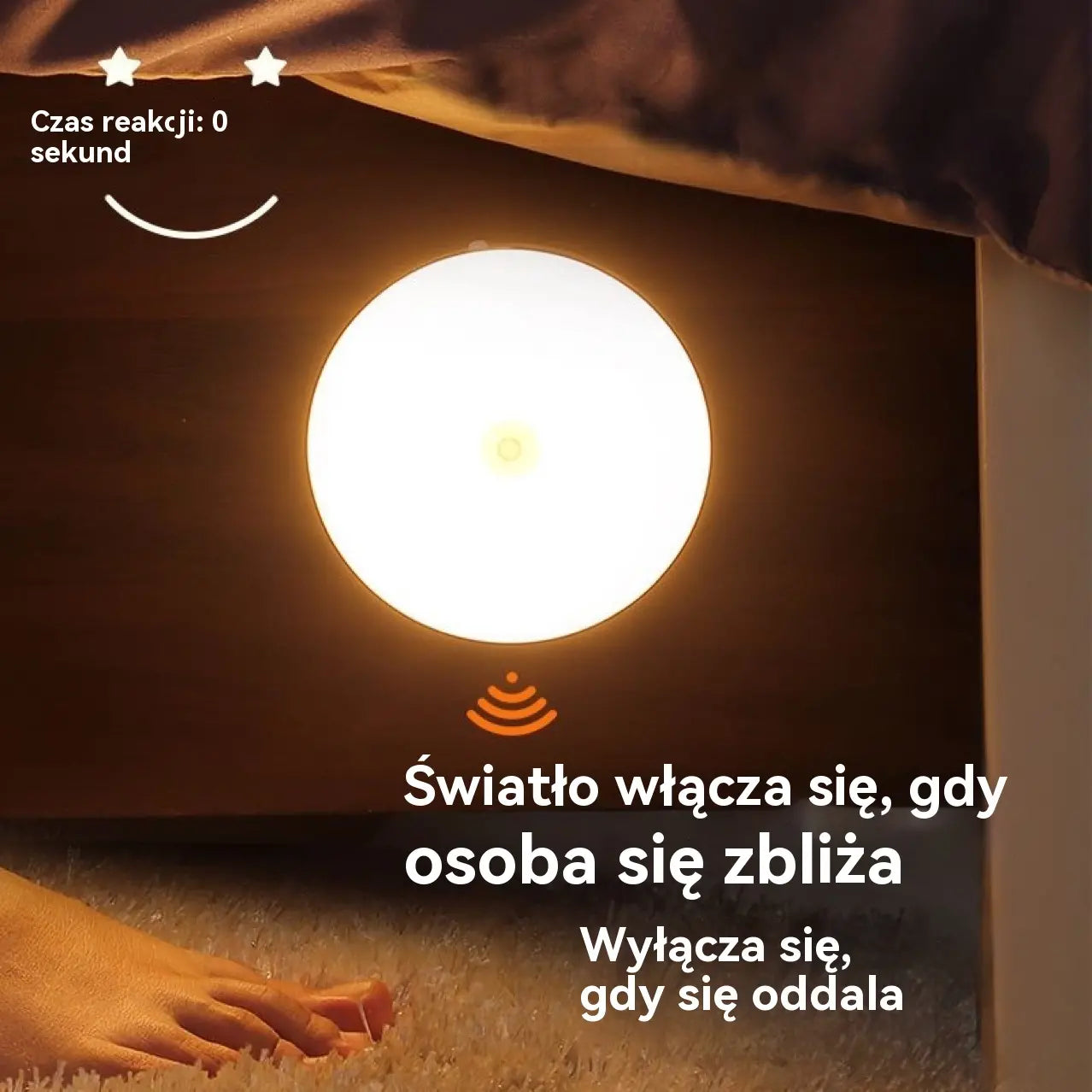🏡【Kup 3, otrzymaj 3 gratis，6 za 109 zł】💡Inteligentne światło LED wykrywające ruchy ciała człowieka, łatwe do ładowania i praktyczne