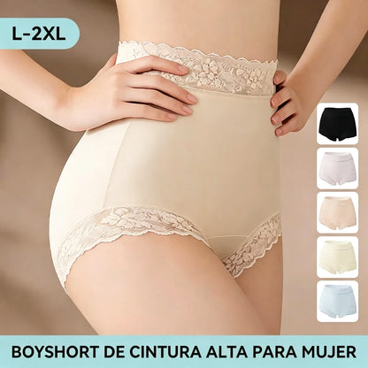 【6 Τεμάχια】🌸(L-2XL) Γυναικεία Ψηλόμεσα Εσώρουχα Ice Silk χωρίς Ραφή - Εξαιρετικά Λεπτά & Δροσερά, Αόρατη Γραμμή Εσώρουχου❄️