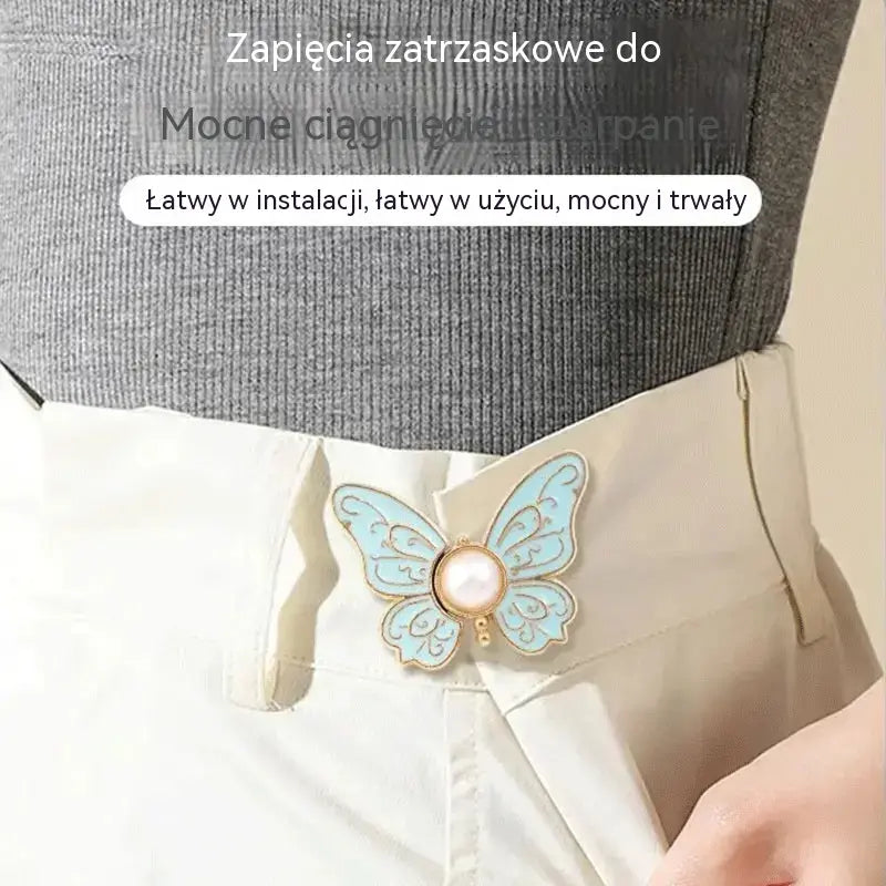 🌸🦋 KUP 5, OTRZYMAJ 5 GRATIS 🎁💜 Regulowana klamra do paska w kształcie motyla, odpinana konstrukcja: bez użycia narzędzi, idealna do jeansów, spódnic i sukienek ✨👗💃