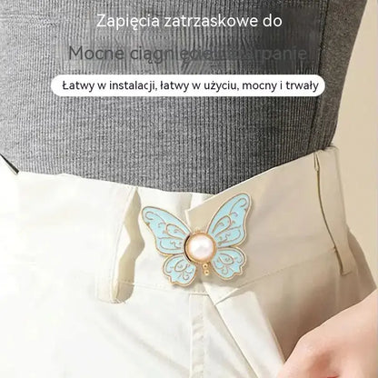 🌸🦋 KUP 5, OTRZYMAJ 5 GRATIS 🎁💜 Regulowana klamra do paska w kształcie motyla, odpinana konstrukcja: bez użycia narzędzi, idealna do jeansów, spódnic i sukienek ✨👗💃