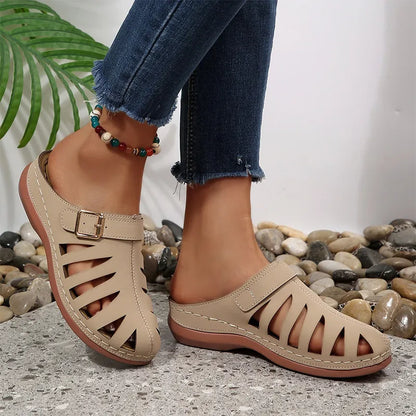 👡 Καλοκαιρινά Τσόκαρα από Γνήσιο Δέρμα Βοοειδών – Σχέδιο με Κοψίματα και Velcro, Ανατομική Σόλα κατά της Κούρασης, 5 Χρώματα, Μεγέθη 36-43! ☀️✨