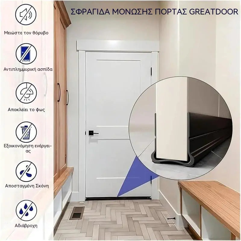 ✨Αεροστόπ βάσης πόρτας με τριπλή στεγανοποίηση – εμποδίζει αποτελεσματικά τα ρεύματα αέρα, μειώνει τον θόρυβο, αντέχει στην υγρασία και κρατά μακριά τα παράσιτα.