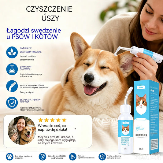 🐶【Kup 1, otrzymaj 1 gratis】【2 za 109  zł. 】🐱 Środek do czyszczenia uszu łagodzący swędzenie u psów i kotów.