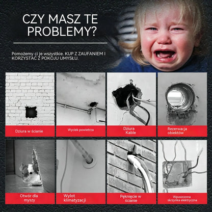【10 sztuk za 89 zł】🔧 Biała wodoodporna szpachlówka uszczelniająca – naprawia otwory, ściany i rury klimatyzatorów 💧🏠