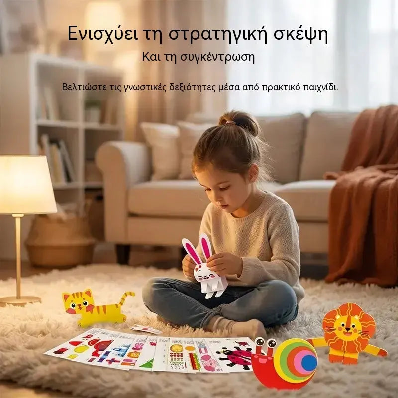 1 σετ €27🎨 32 τρισδιάστατα σχέδια χαρτιού για δημιουργία, δίπλωμα και διασκέδαση