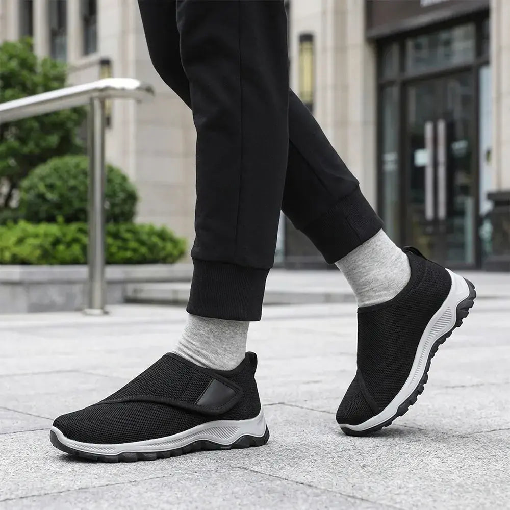 【36-41】👟Uniseksowe trampki z grubą podeszwą i rzepem – wygodne buty do chodzenia dla seniorów – amortyzowane, dopasowane buty sportowe dla par