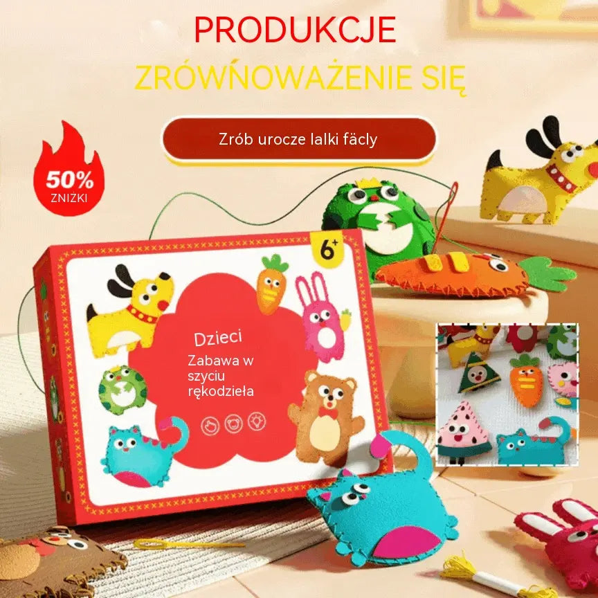🧵🎁【1 zestaw 99zł】Ciekawy zestaw do szycia ręcznie robionego DIY dla dzieci — Sigur şi liniştitor