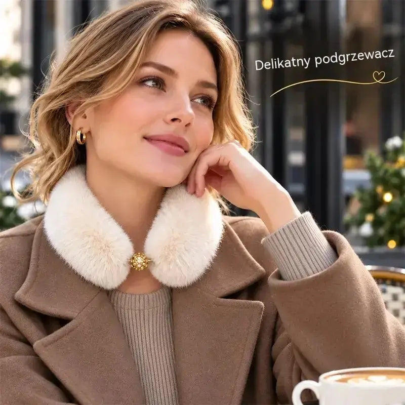 🧣 Ocieplacz na szyję ze sztucznego futra (w stylu owczej wełny) z magnetycznym zapięciem ⚡ · Ciepło i elegancja na jesień/zimę · Szybkie zakładanie · Dostępny w 6 kolorach 🌟!