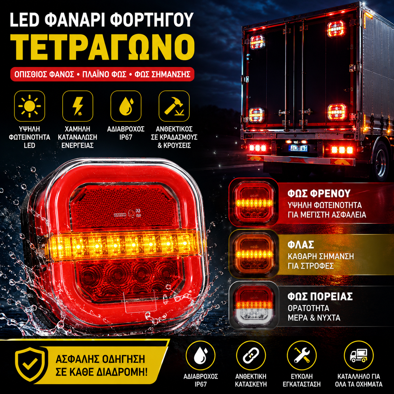 🚦【Universal 12V/24V】🚦 Φώτα LED για τρέιλερ αυτοκινήτου