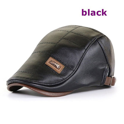 🧢🔥 Beret z naturalnej skóry w stylu vintage – najwyższa jakość i ponadczasowy design ✨