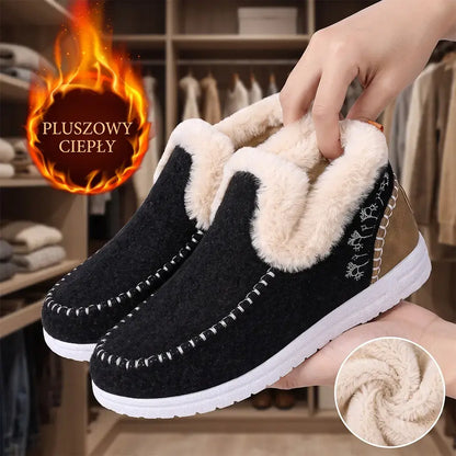 【36-46】Nowe damskie buty zimowe – ocieplane, grube, ciepłe śniegowce, modne, na zimę