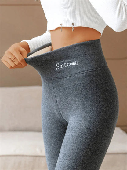 🔥[S-5XL] 2025 Kaszmirowe legginsy termiczne z wysokim stanem na jesień i zimę, można nosić na zewnątrz