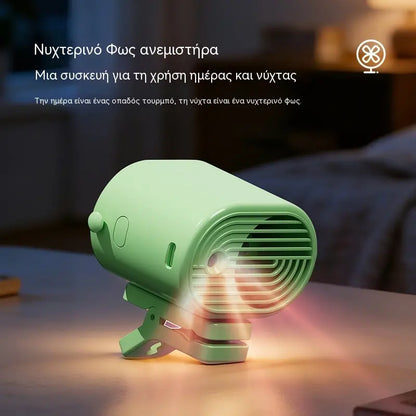 🌀 Ανεμιστήρας hands-free με οθόνη LED, ενσωματωμένο κλιπ και 199 ρυθμιζόμενα επίπεδα