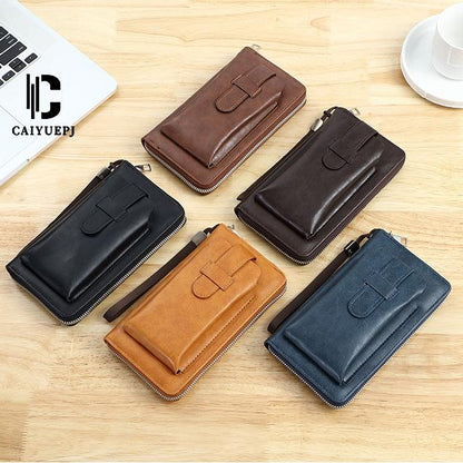 💼【Lucrat manual】Portofel bărbătesc multifuncțional din piele naturală, lucrat manual – Stil nou & elegant