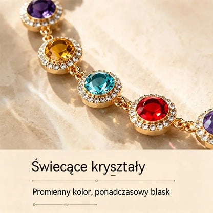 ✨ Wielowarstwowy naszyjnik z krzyżem i kolorowymi kamieniami dla kobiet | Elegancka biżuteria w stylu boho, modny dodatek z urokiem i ochroną ✨