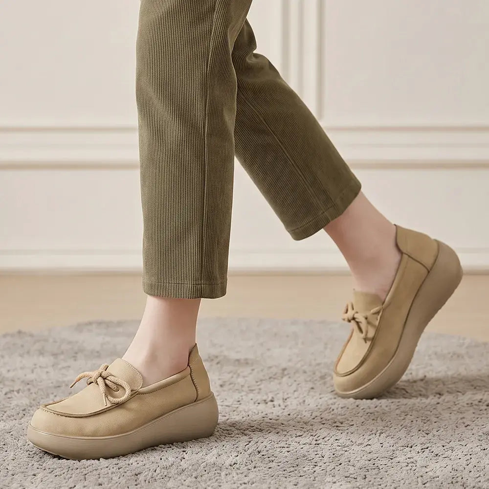 ✨【35-40】Buty codzienne na platformie, z miękkiej skóry i na miękkich podeszwach