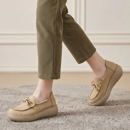 ✨【35-40】Buty codzienne na platformie, z miękkiej skóry i na miękkich podeszwach