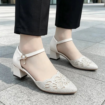 💞【35–40】Eleganckie sandały w stylu francuskim na niskim obcasie, nowy model ✨