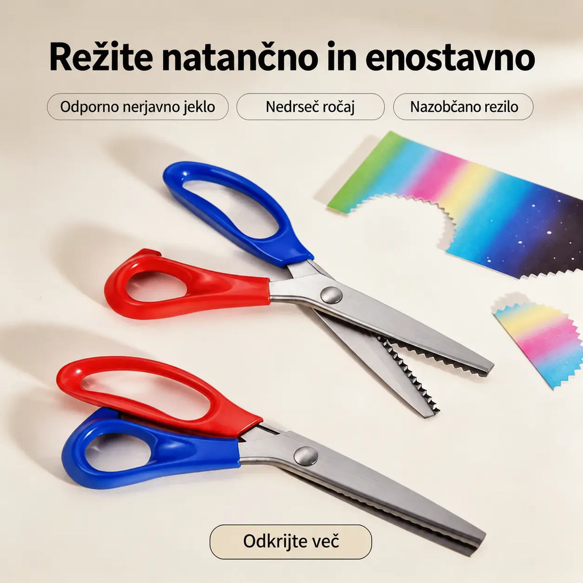 Škarje za šivanje in čipke DIY ， Natančno in enostavno rezanje v vsakem trenutku, vam pomaga ustvariti lastne mojstrovine