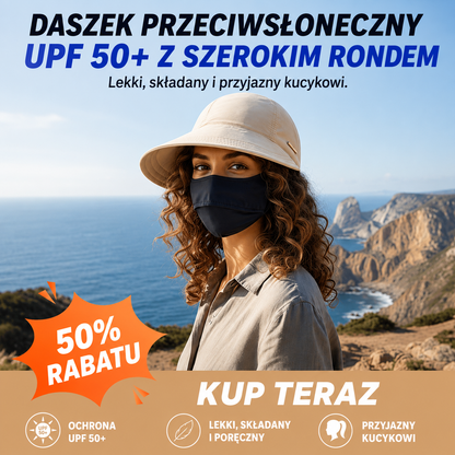 🔥✨【Kup 1, a 2 dostaniesz gratis】Damski kapelusz przeciwsłoneczny z szerokim rondem i ochroną UV