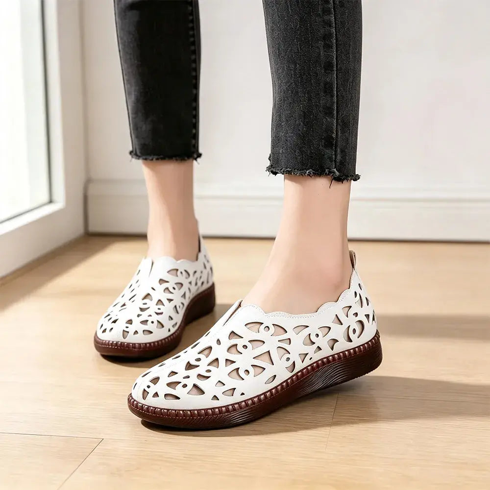 【35-42】Damskie, oddychające buty retro z okrągłymi noskami