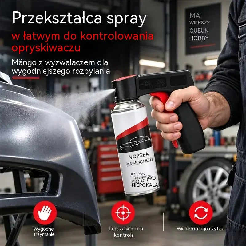 🔥Kup 1, drugi otrzymasz gratis🔥🎨🔧 Uchwyt pomocniczy do puszek z farbą w sprayu | Ergonomiczny uchwyt do malowania samochodów, ścian i projektów DIY