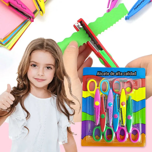 🥰【Σετ 6 τεμαχίων】Μόνο 25 ευρώ✂️🌈Ψαλίδι ασφαλείας για παιδιά (για κατασκευές DIY)