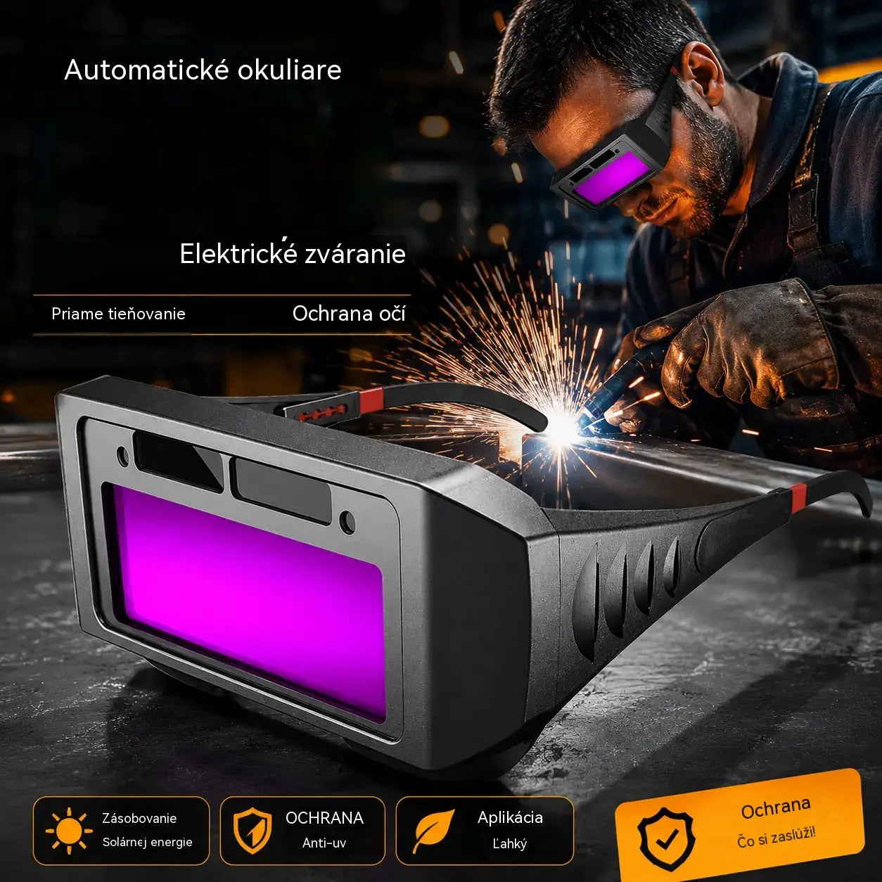 1 sada  23 eur 👓🧐 Automaticky nastaviteľné zváračské okuliare s napätím