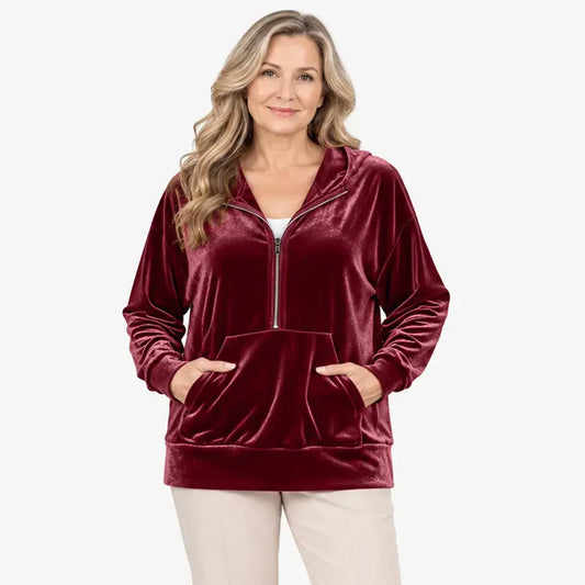 ✨【S–2XL / 6 kolorów】Damska bluza z kapturem na jesień i zimę – polarowa bluza w stylu koreańskim
