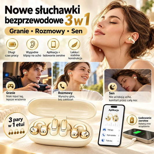 1 sztuka 139zł 🎵Bezprzewodowe słuchawki 6 w 1 GT699S – różne warianty użytkowania i etui z funkcją zasilania awaryjnego ✨