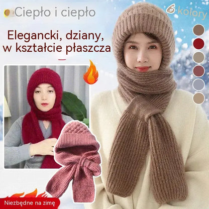 🔥【CZAPKA + SZALIK】🔥🐏 Wysokiej jakości, wygodny, miękki i wiatroszczelny kaptur i szalik z wbudowaną ochroną słuchu