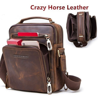 🎉👜【Nuevo producto🔥】【Edición limitada】Bolso de hombro de cuero genuino para hombre, informal y a la moda
