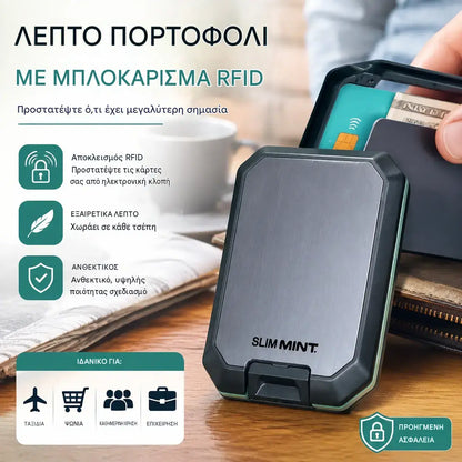 🔥Έξυπνο πορτοφόλι RFID με προστασία κατά της κλοπής: κομψός, ελαφρύς και ασφαλής σχεδιασμός για τις κάρτες και τα μετρητά σας.