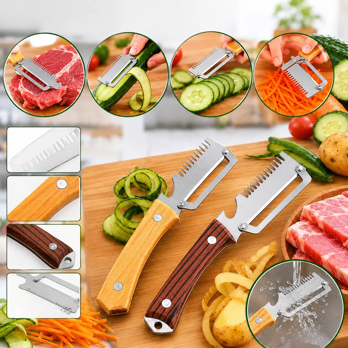 2 sztuka 89zł🔪🥕Wielofunkcyjna obieraczka ze stali nierdzewnej do kuchni domowej