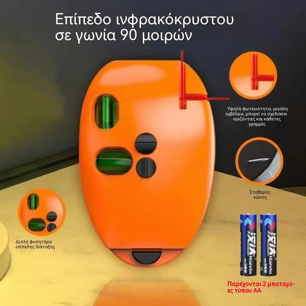🔴 Αλφάδι λέιζερ ορθής γωνίας 2 σε 1 – Γρήγορη ακρίβεια χωρίς σπάγκο σήμανσης